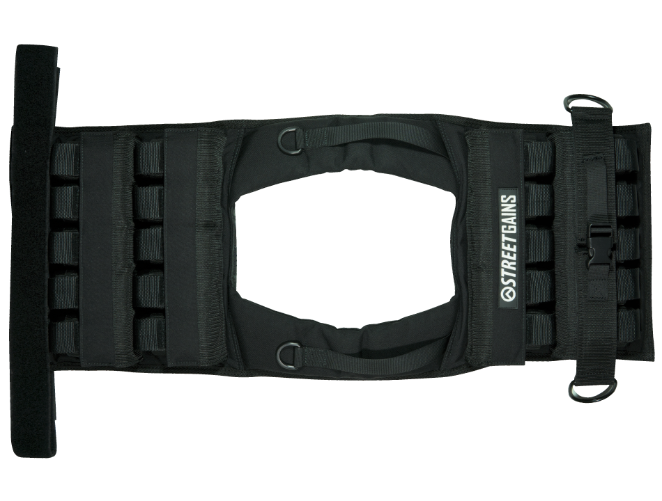 Gilet lesté 20 kg noir – Poids inclus | StreetGains®