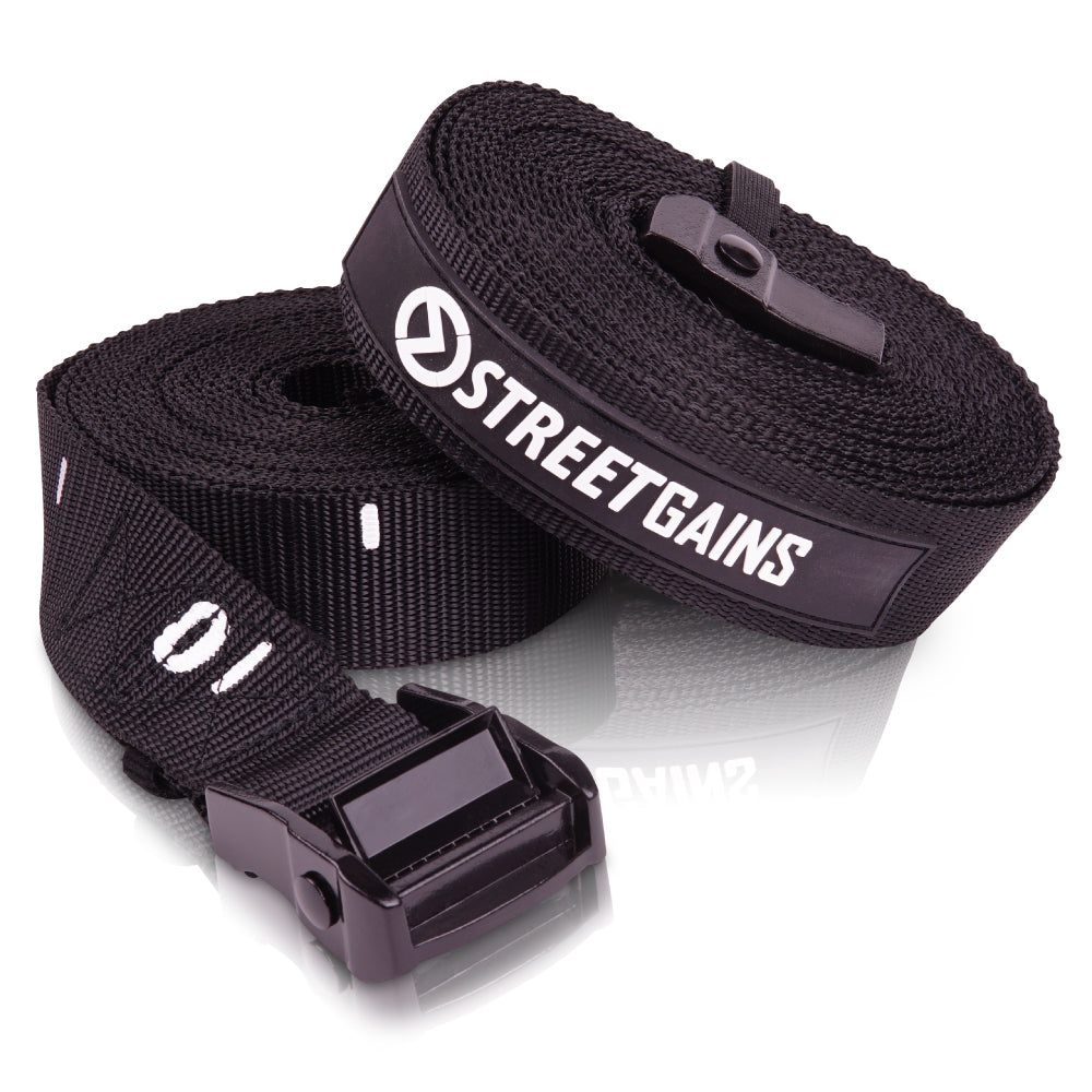 Anneaux de gymnastique en bois 32 mm – Sangles réglables et sac de transport inclus | StreetGains®