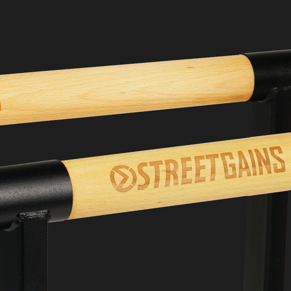 Holz-Parallettes – mittel | StreetGains®