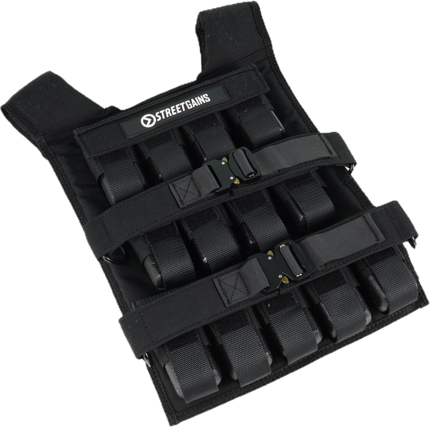 Weighted Vest 40KG Black – Includes Weights | StreetGains®