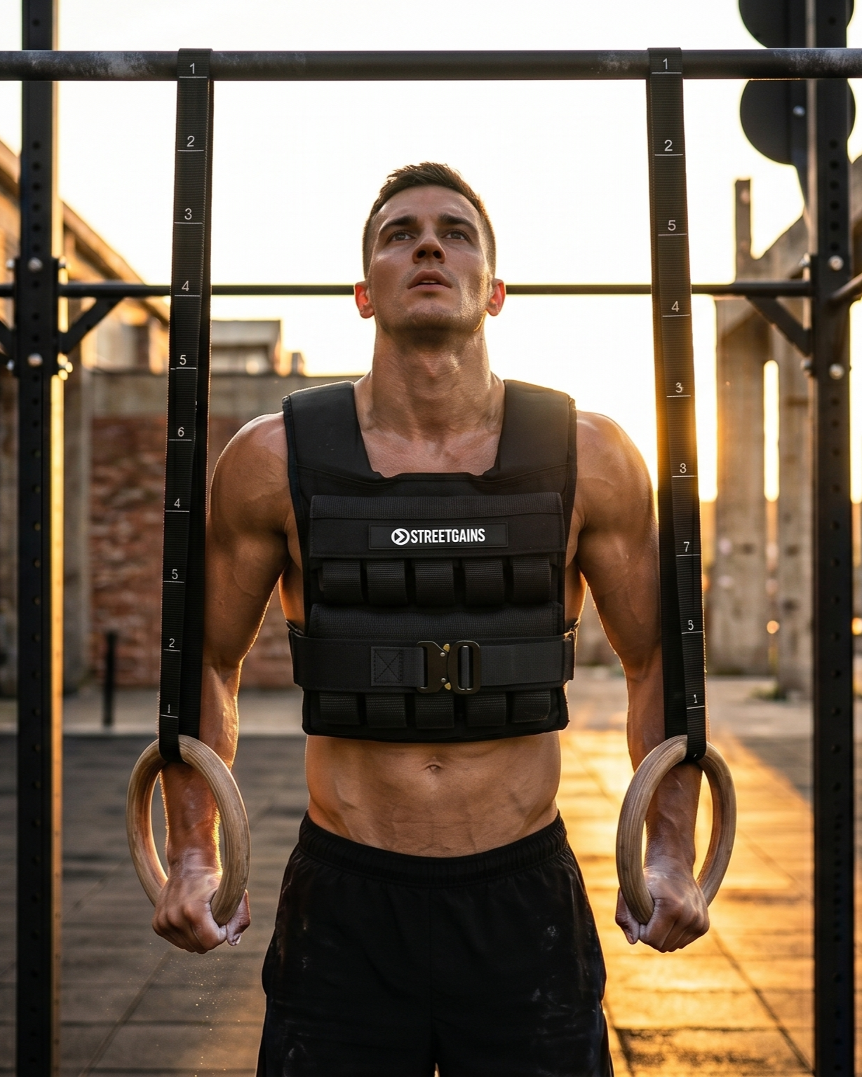 Gilet lesté 20 kg noir – Poids inclus | StreetGains®