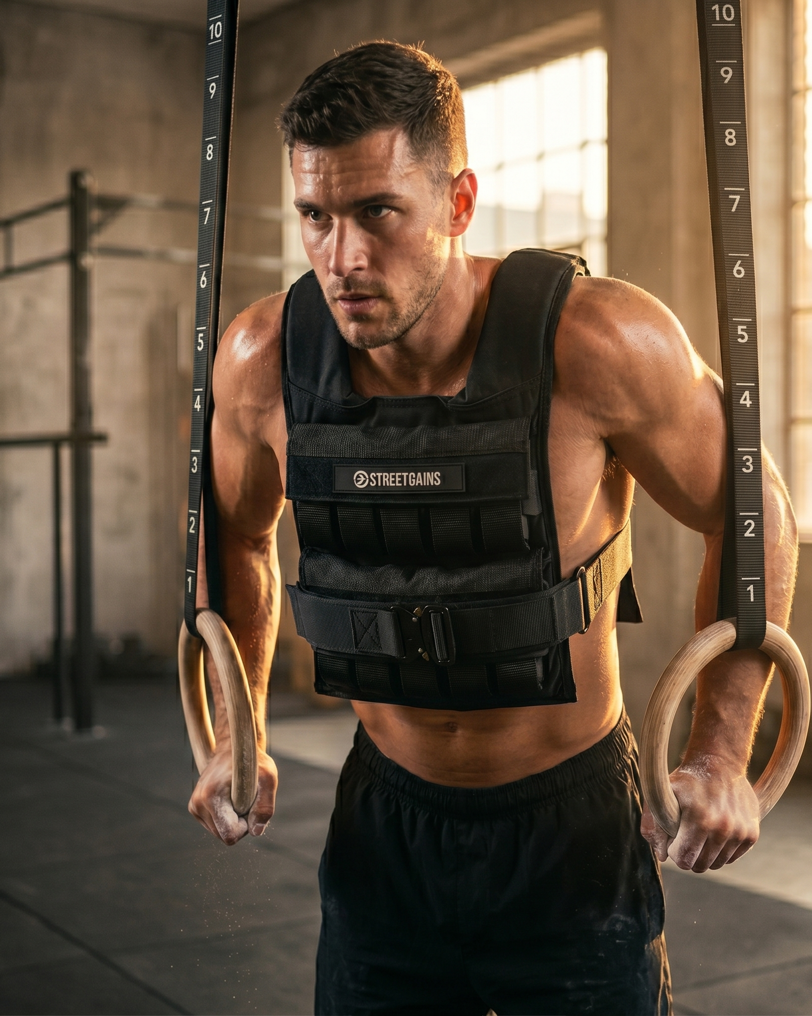 Gilet lesté 20 kg noir – Poids inclus | StreetGains®