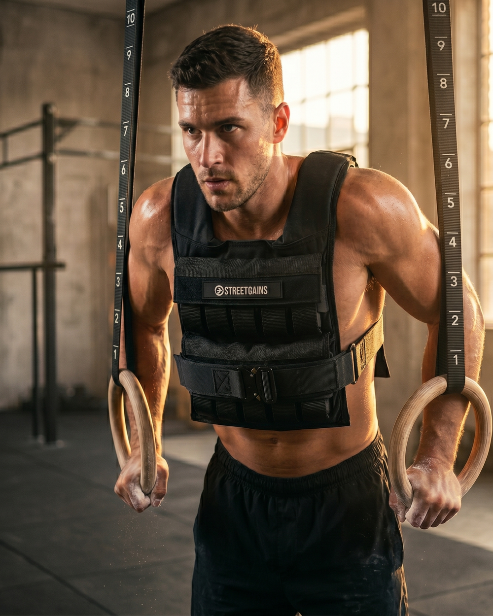 Gilet lesté 20 kg noir – Poids inclus | StreetGains®