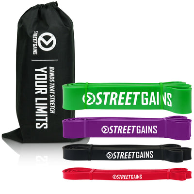 Muscle Up Pack - Resistance Fitness Bands - Includes Carrying Bag | StreetGains®